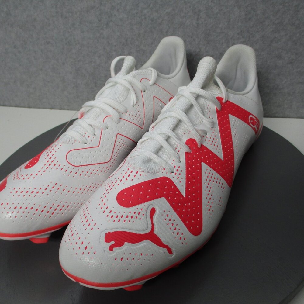Puma Future Play FG AG White Pink Soccer Cleats Mens Sz 10.5